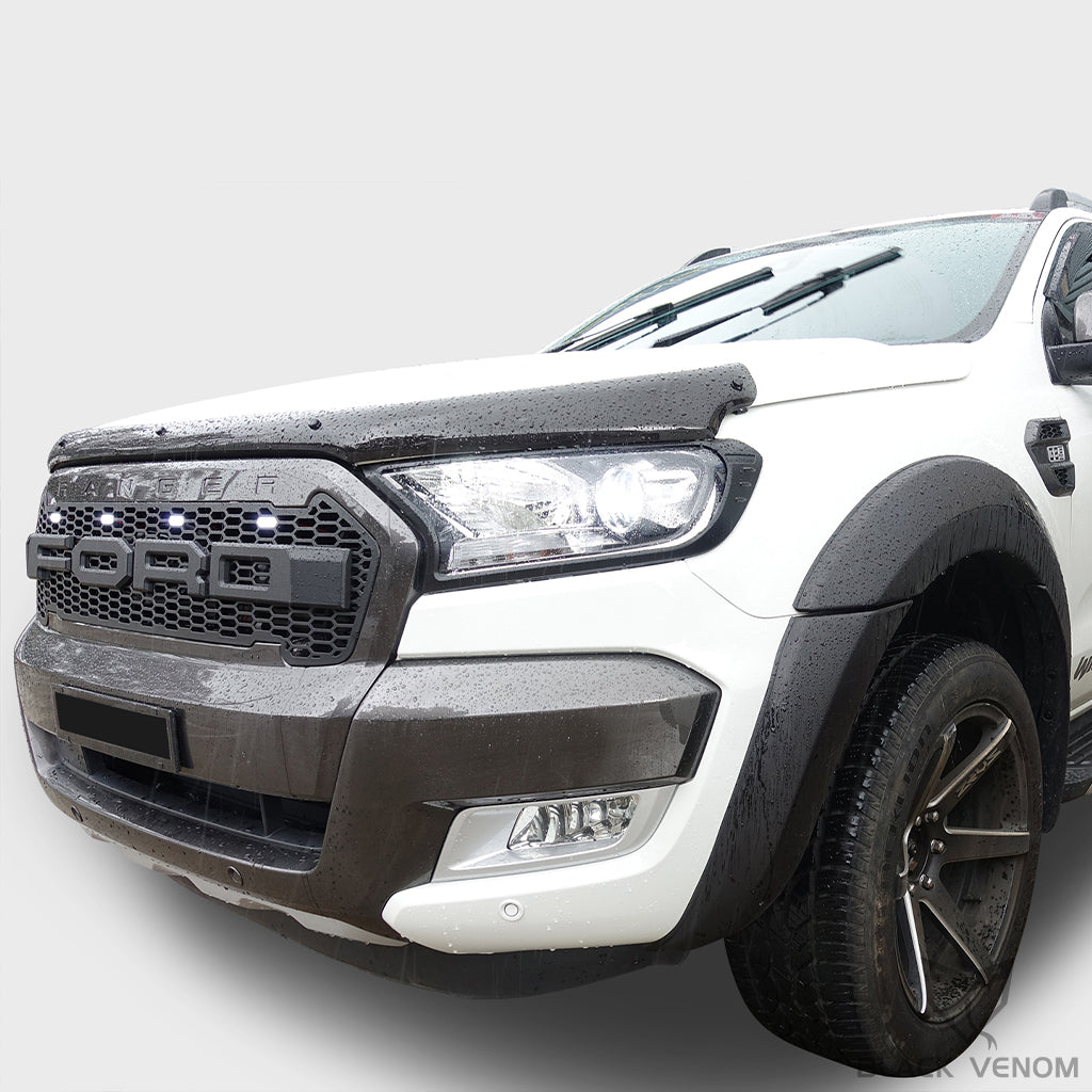 Bonnet Protector Black Guard Stone Deflector to suit Ford Ranger PX2 PX3 MK2 MK3 2015-2022