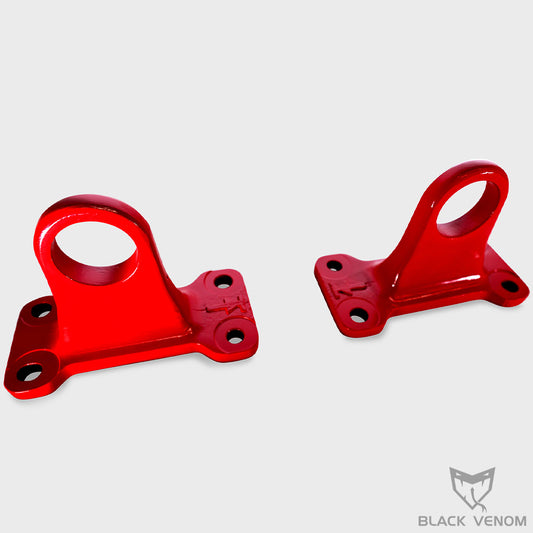Red Recovery Tow Hook Points Steel Towing to suit Landrover Defender 90/110 Rear Bumper (2020-2023)