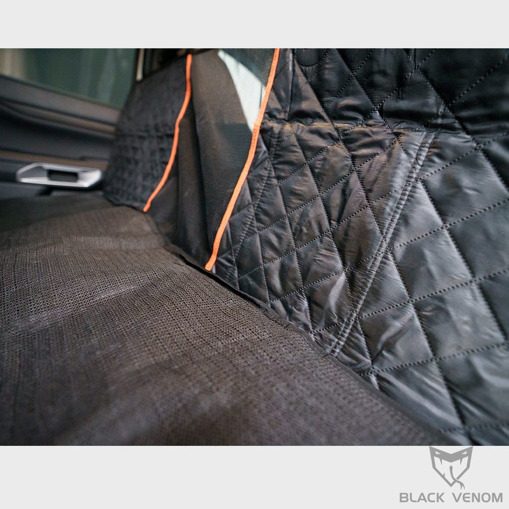 Black Pet Seat Cover for Cars Ute Pick Up WaterProof & Hammock Mesh Window