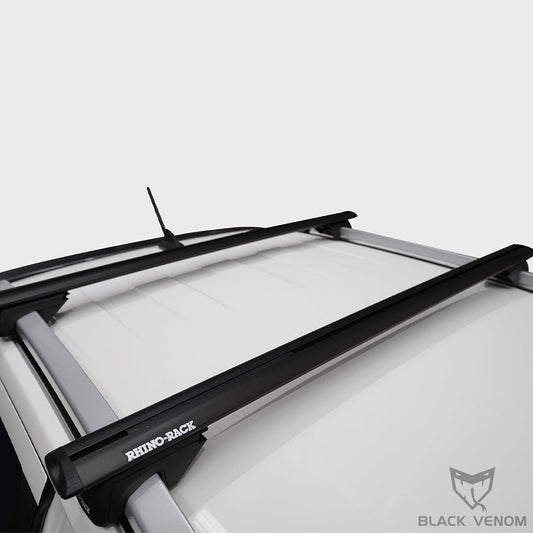 Black Rhino Rack Vortex Cross Bars Load Bar to suit Ford Ranger Wildtrak Roof Rails 2012-2023