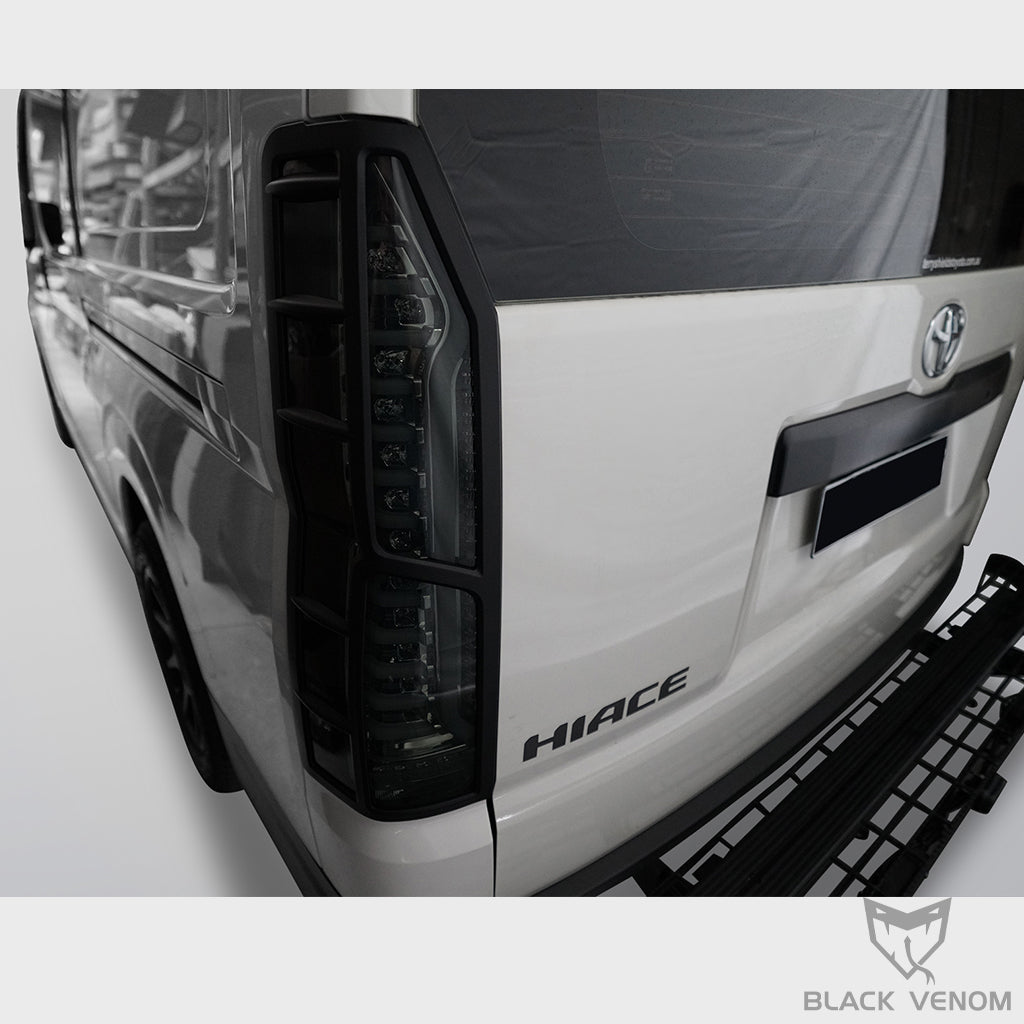 Black Headlight & Tail Light Trims to suit Toyota Hiace Van 2019-2023
