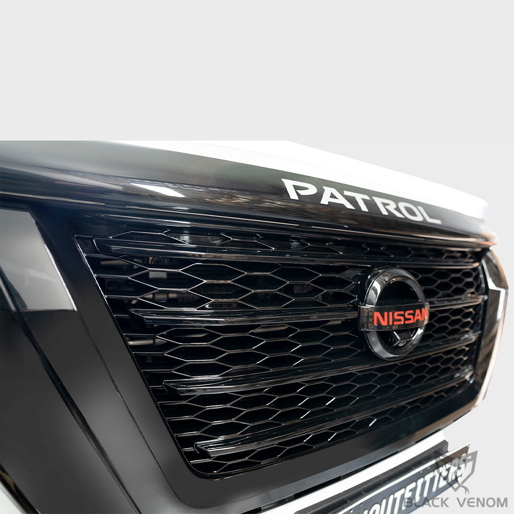 Black Venom Armada Mesh Grille to suit Nissan Patrol Y62 Series 5 TI & TIL 2021-2023
