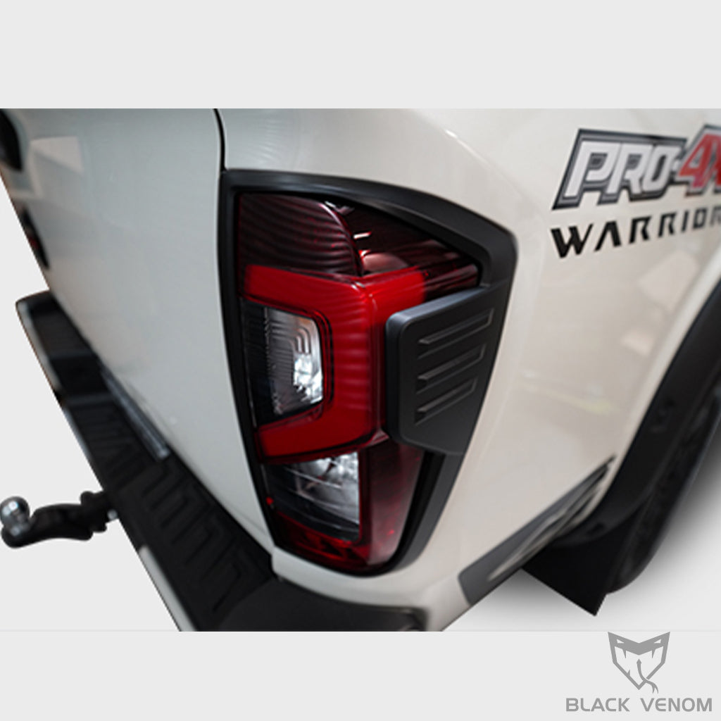 Black Headlight & Tail Light Trims to suit Nissan Navara NP300 2021-2023 (ST, STX, PRO4X, PRO4X Warrior)